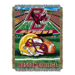 Boston Colege OFFICIAL Collegiate "Home Field Advantage" Woven Tapestry Throw