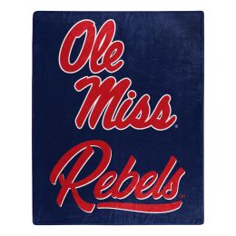 Mississippi OFFICIAL NCAA "Signature" Raschel Throw Blanket