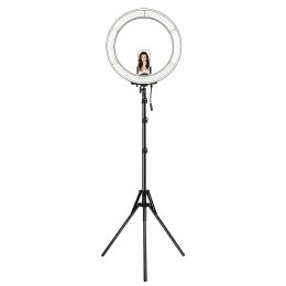 18" LED Ring Light 55W 3200K-5600K Dimmable Selfie Ring Light with Tripod Phone Holder