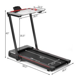 2.25 HP 3-in-1 Folding Treadmill with Remote Control (Color: Black)