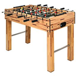 Family Fun Games Indoor/Outdoor Competition Game Soccer Table (Color: Beige, Type: 48 In)