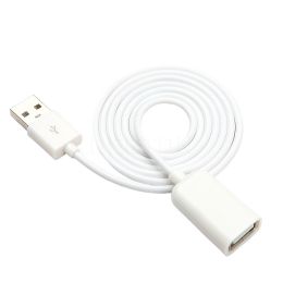 kebidu 100cm USB 2.0 A Male to Female Extension Data Extender Charge Extra Cable 50CM for iphone Samsung Note4 S6 Edge Laptop (Color: White, Cable Length: 0.5m)